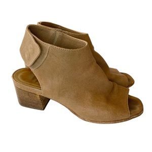 Mimosa Leather Peep Toe Booties